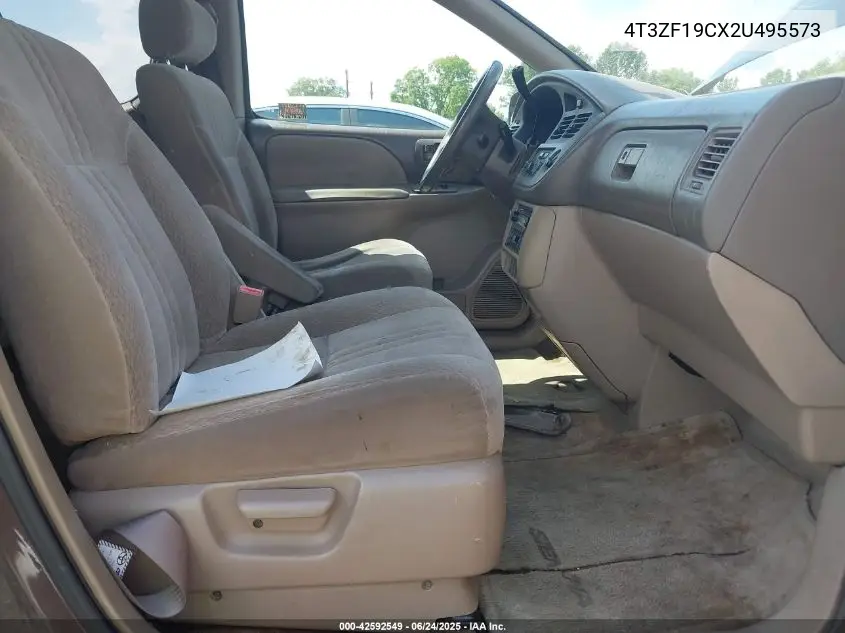 2002 Toyota Sienna Ce VIN: 4T3ZF19CX2U495573 Lot: 42592549