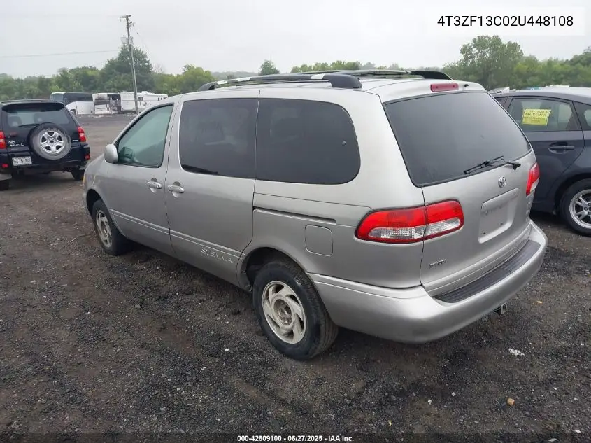 2002 Toyota Sienna Xle VIN: 4T3ZF13C02U448108 Lot: 42609100
