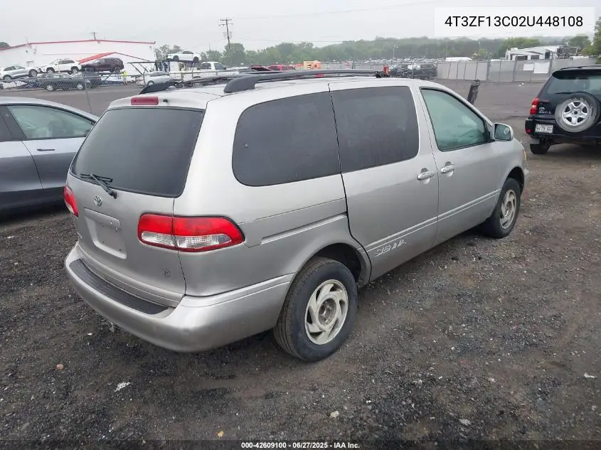 2002 Toyota Sienna Xle VIN: 4T3ZF13C02U448108 Lot: 42609100