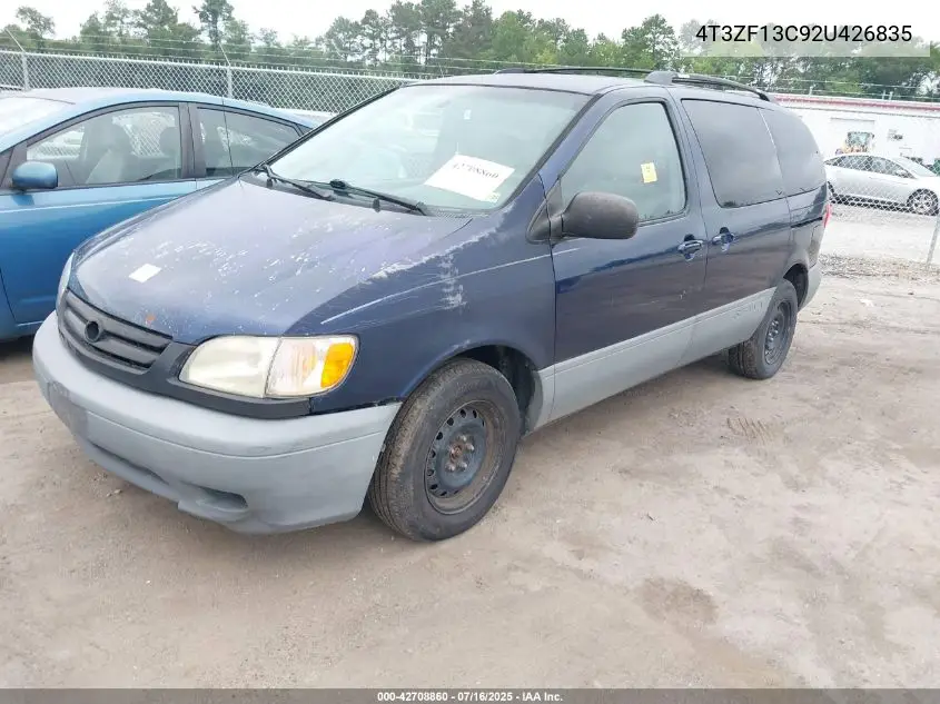 2002 Toyota Sienna Le VIN: 4T3ZF13C92U426835 Lot: 42708860