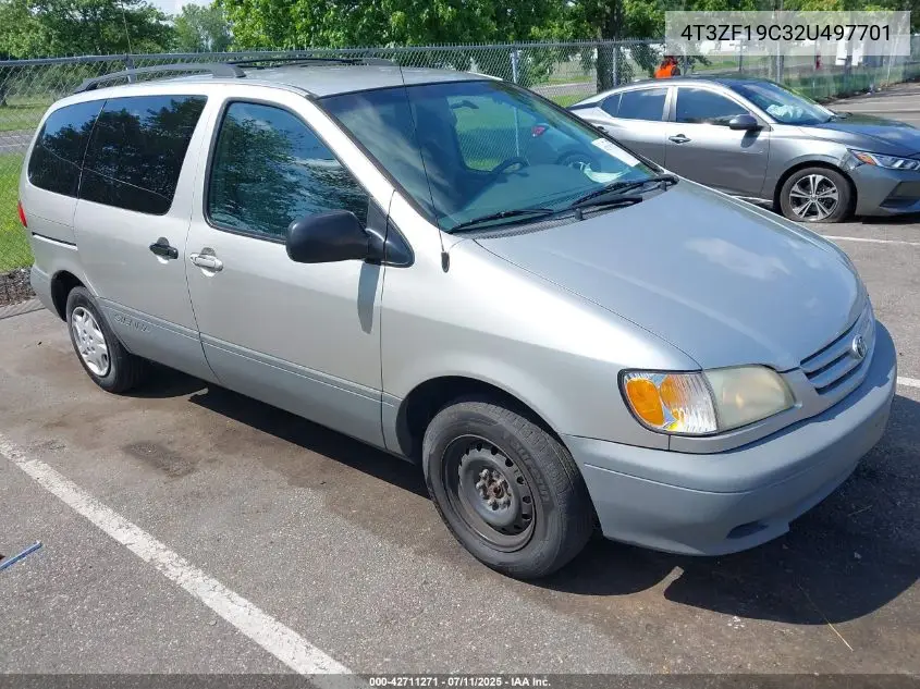 2002 Toyota Sienna Ce VIN: 4T3ZF19C32U497701 Lot: 42711271