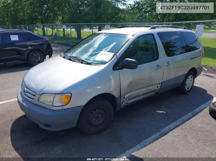 2002 Toyota Sienna Ce VIN: 4T3ZF19C32U497701 Lot: 42711271