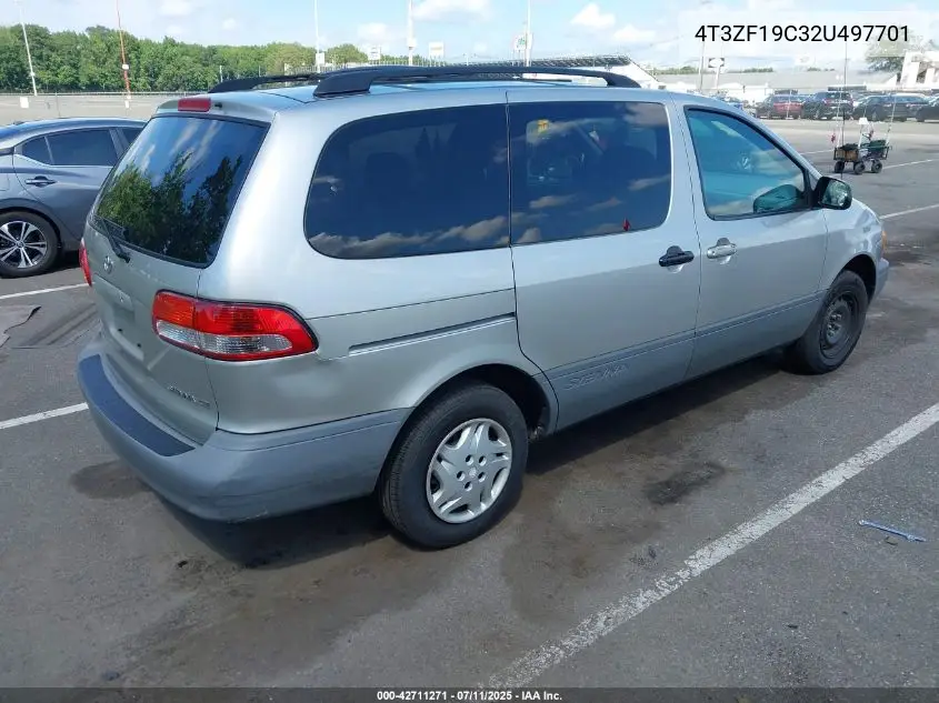 2002 Toyota Sienna Ce VIN: 4T3ZF19C32U497701 Lot: 42711271