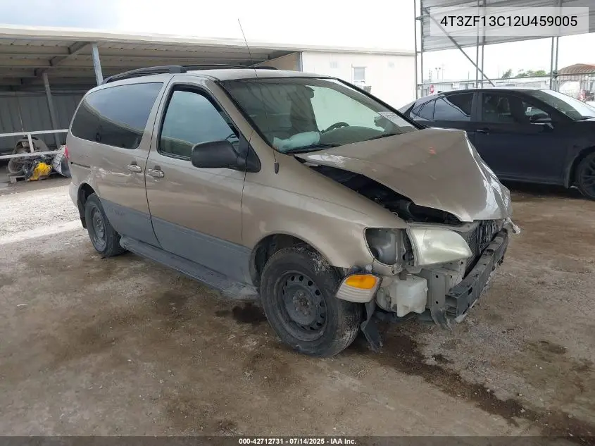 2002 Toyota Sienna Le VIN: 4T3ZF13C12U459005 Lot: 42712731