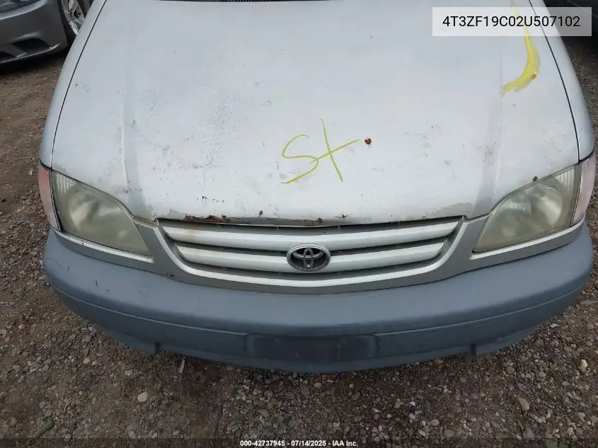 2002 Toyota Sienna Ce VIN: 4T3ZF19C02U507102 Lot: 42737945