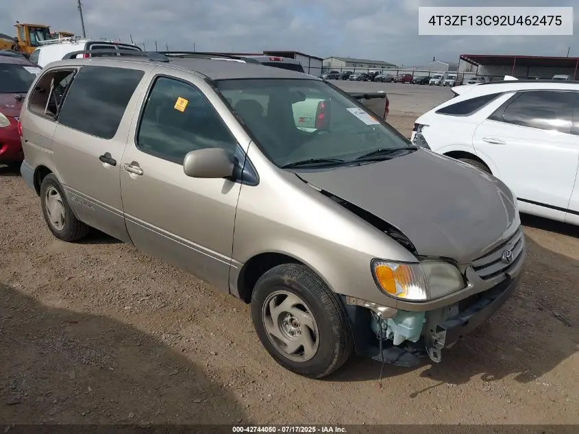 2002 Toyota Sienna Xle VIN: 4T3ZF13C92U462475 Lot: 42744050
