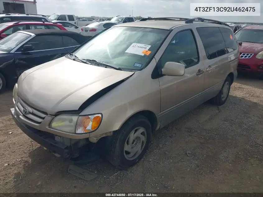 2002 Toyota Sienna Xle VIN: 4T3ZF13C92U462475 Lot: 42744050