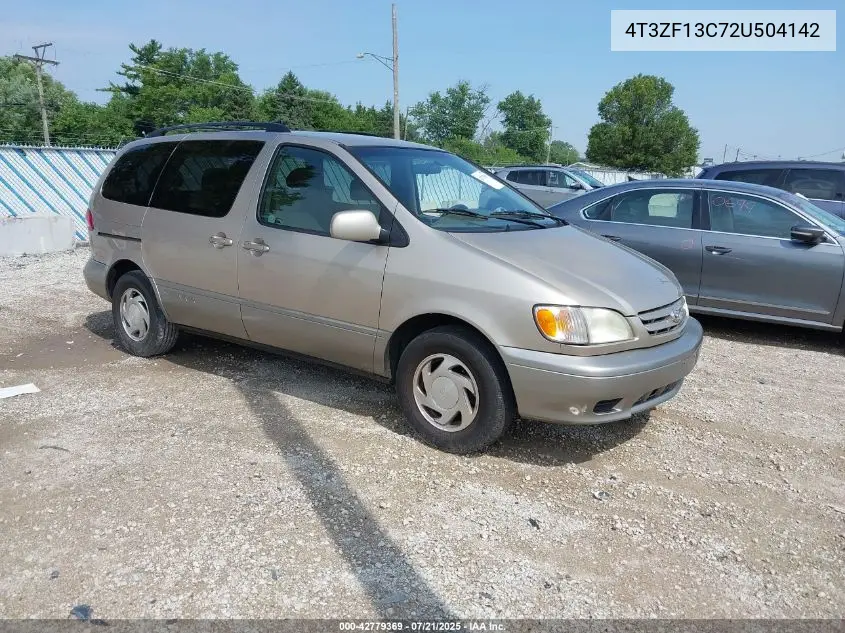 2002 Toyota Sienna Le VIN: 4T3ZF13C72U504142 Lot: 42779369