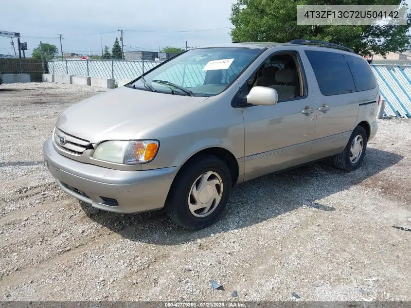 2002 Toyota Sienna Le VIN: 4T3ZF13C72U504142 Lot: 42779369