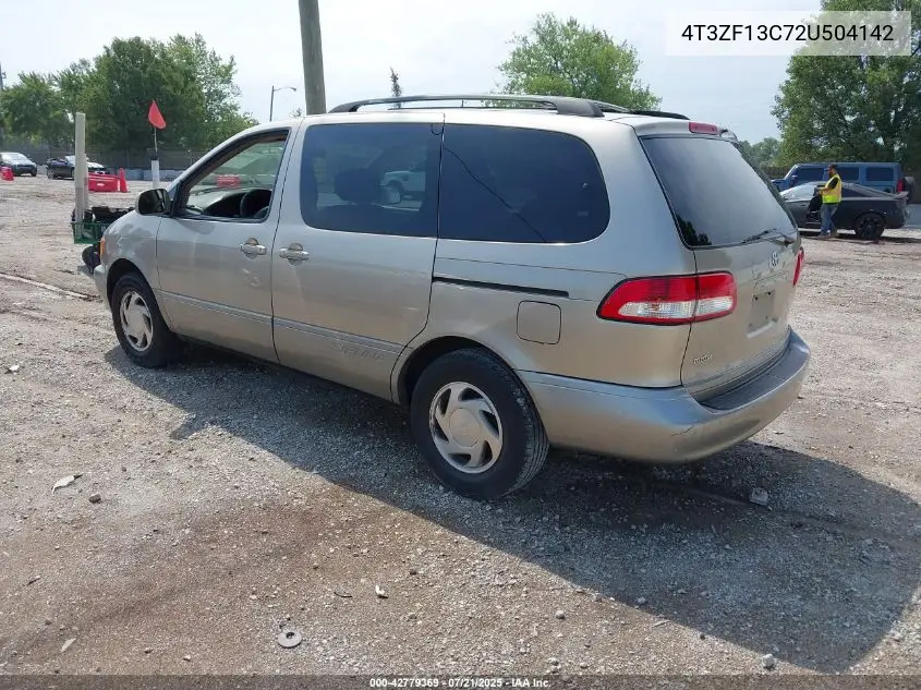 2002 Toyota Sienna Le VIN: 4T3ZF13C72U504142 Lot: 42779369