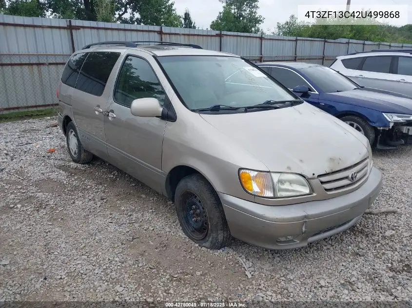 2002 Toyota Sienna Xle VIN: 4T3ZF13C42U499868 Lot: 42780049
