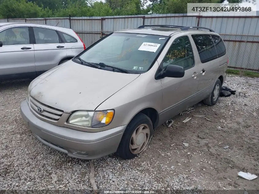 2002 Toyota Sienna Xle VIN: 4T3ZF13C42U499868 Lot: 42780049