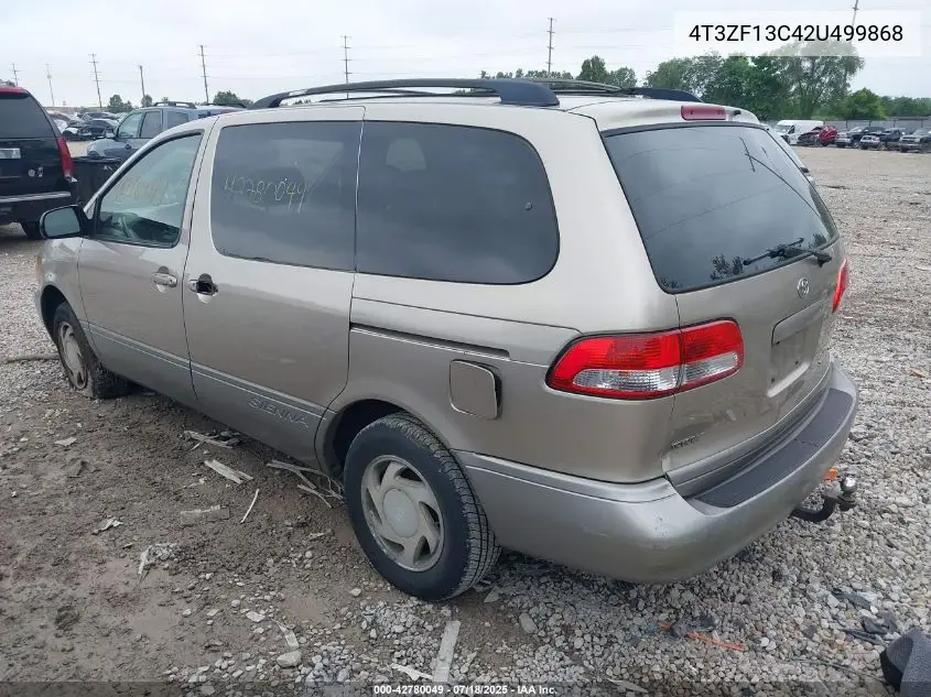 2002 Toyota Sienna Xle VIN: 4T3ZF13C42U499868 Lot: 42780049