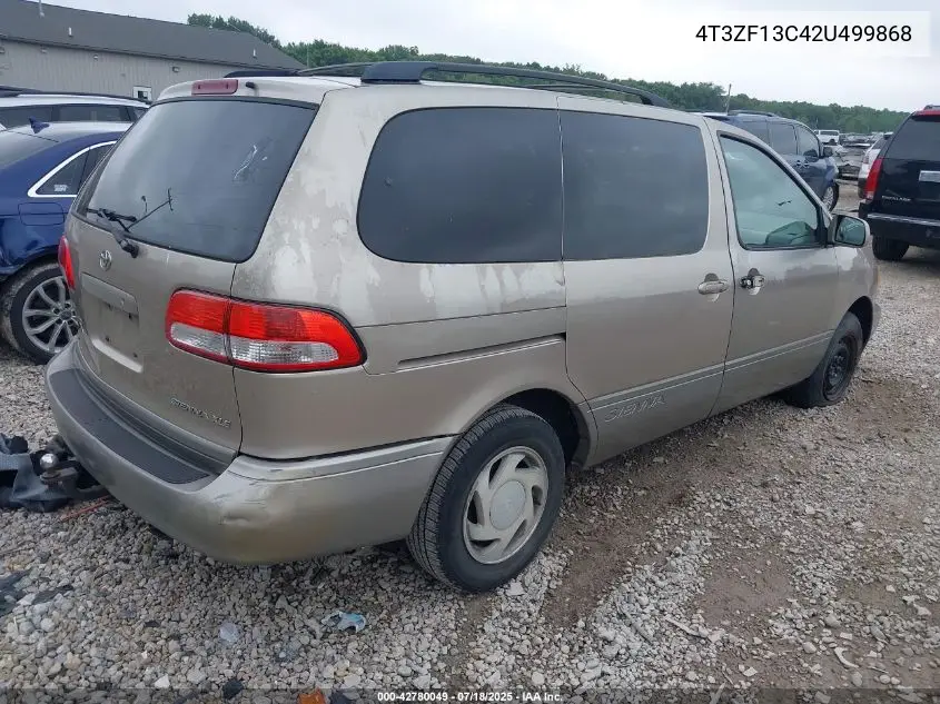 2002 Toyota Sienna Xle VIN: 4T3ZF13C42U499868 Lot: 42780049