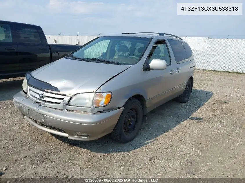 2003 Toyota Sienna Le/Xle VIN: 4T3ZF13CX3U538318 Lot: 12326889