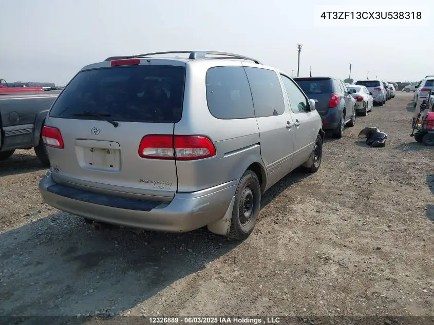2003 Toyota Sienna Le/Xle VIN: 4T3ZF13CX3U538318 Lot: 12326889
