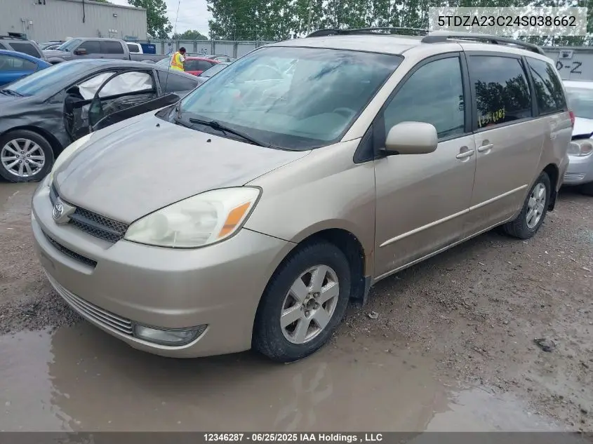 2004 Toyota Sienna VIN: 5TDZA23C24S038662 Lot: 12346287