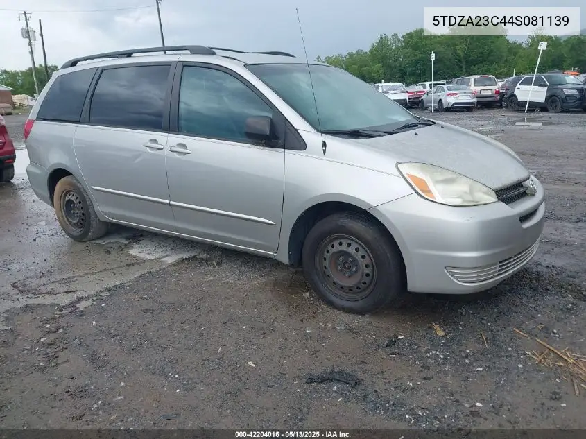 2004 Toyota Sienna Le VIN: 5TDZA23C44S081139 Lot: 42204016