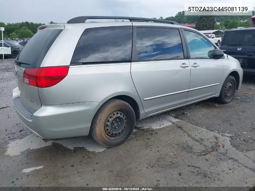 2004 Toyota Sienna Le VIN: 5TDZA23C44S081139 Lot: 42204016