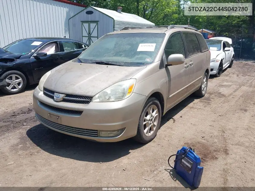 2004 Toyota Sienna Xle VIN: 5TDZA22C44S042780 Lot: 42492826