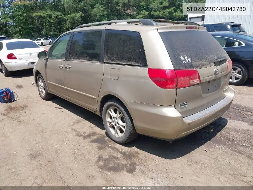 2004 Toyota Sienna Xle VIN: 5TDZA22C44S042780 Lot: 42492826