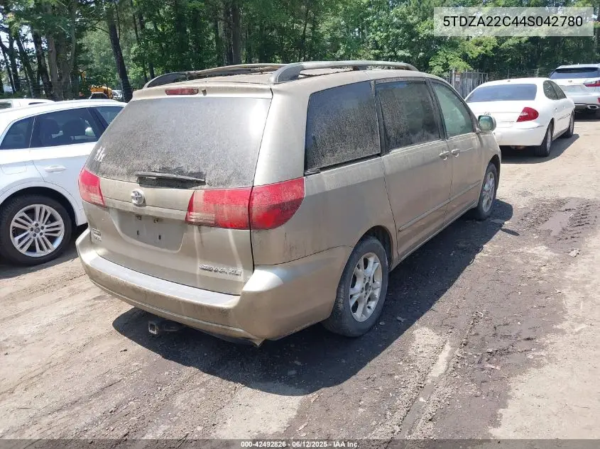 2004 Toyota Sienna Xle VIN: 5TDZA22C44S042780 Lot: 42492826