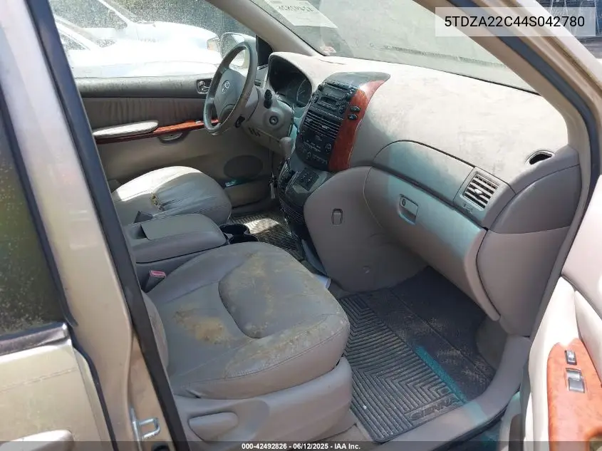 2004 Toyota Sienna Xle VIN: 5TDZA22C44S042780 Lot: 42492826