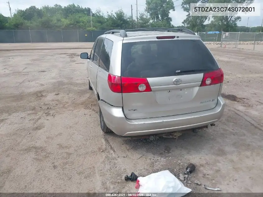 2004 Toyota Sienna Ce VIN: 5TDZA23C74S072001 Lot: 42612321