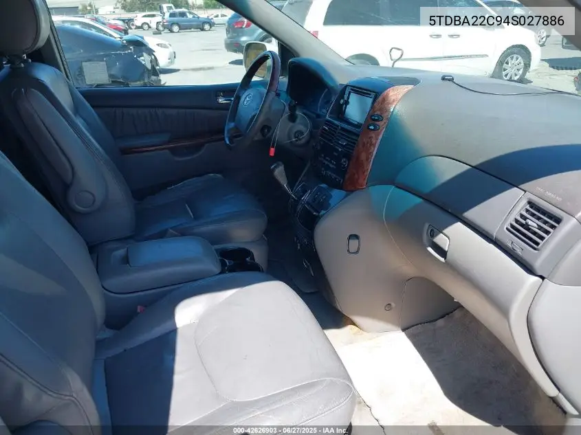 2004 Toyota Sienna Xle Limited VIN: 5TDBA22C94S027886 Lot: 42626903