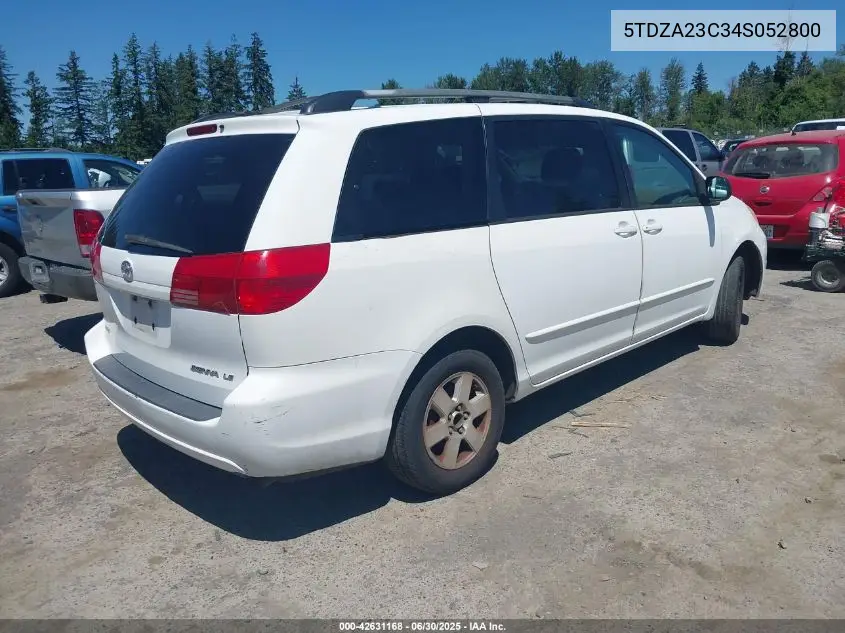 2004 Toyota Sienna Le VIN: 5TDZA23C34S052800 Lot: 42631168