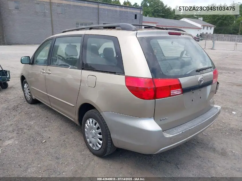 2004 Toyota Sienna Ce VIN: 5TDZA23C04S103475 Lot: 42640615