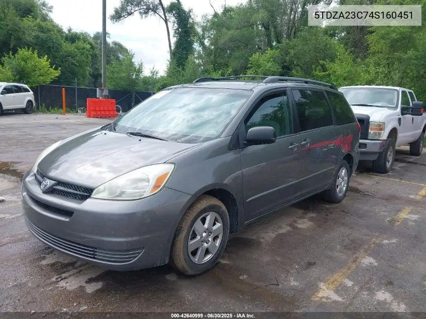 2004 Toyota Sienna Le VIN: 5TDZA23C74S160451 Lot: 42640999