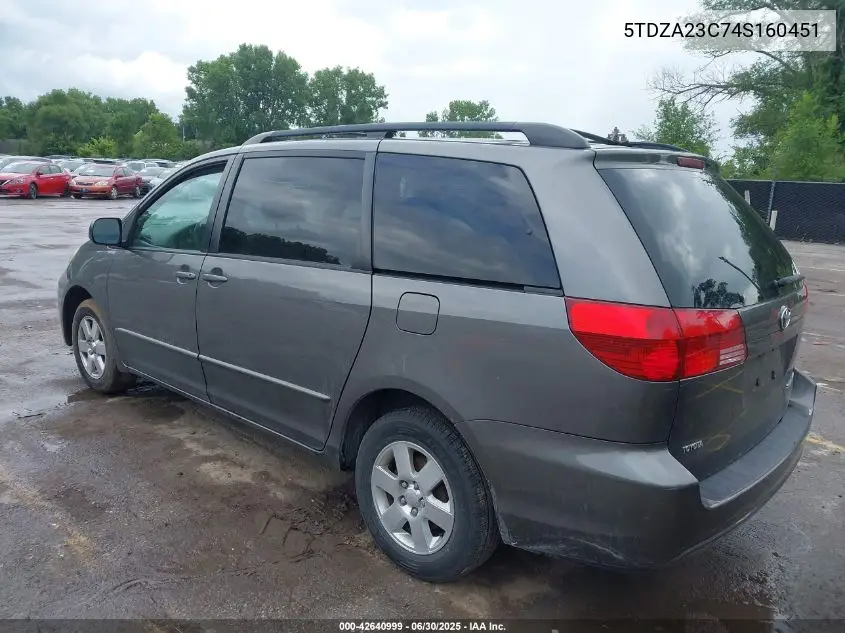 2004 Toyota Sienna Le VIN: 5TDZA23C74S160451 Lot: 42640999