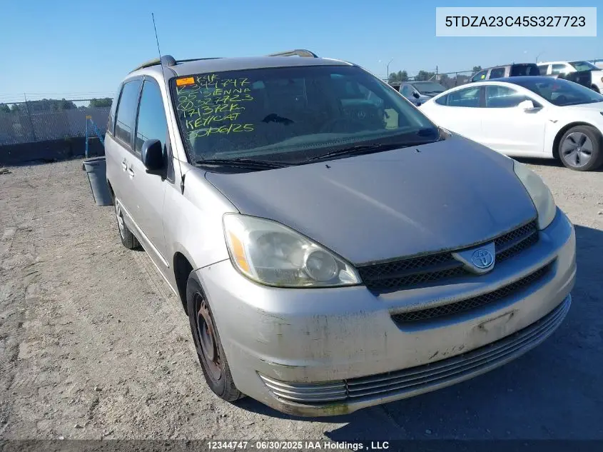 2005 Toyota Sienna Ce/Le VIN: 5TDZA23C45S327723 Lot: 12344747