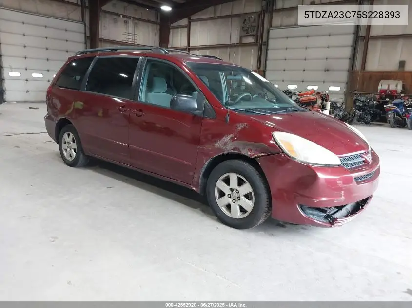 2005 Toyota Sienna Le VIN: 5TDZA23C75S228393 Lot: 42552920