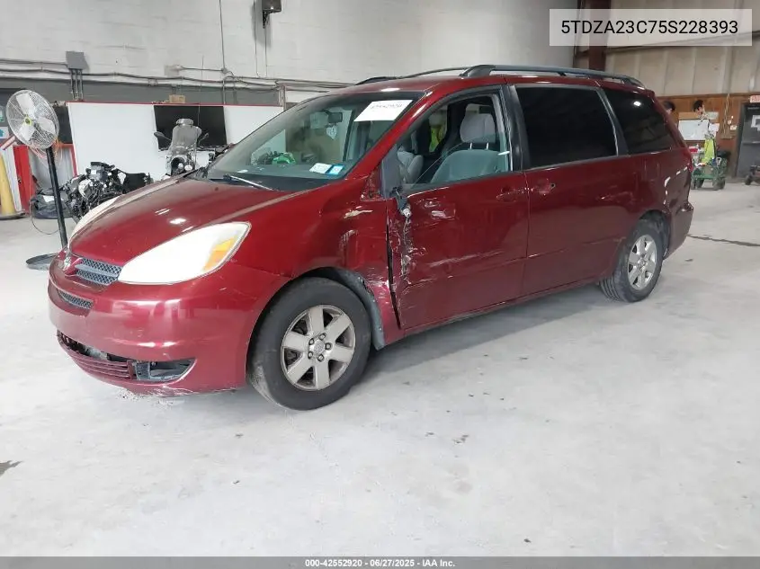 2005 Toyota Sienna Le VIN: 5TDZA23C75S228393 Lot: 42552920