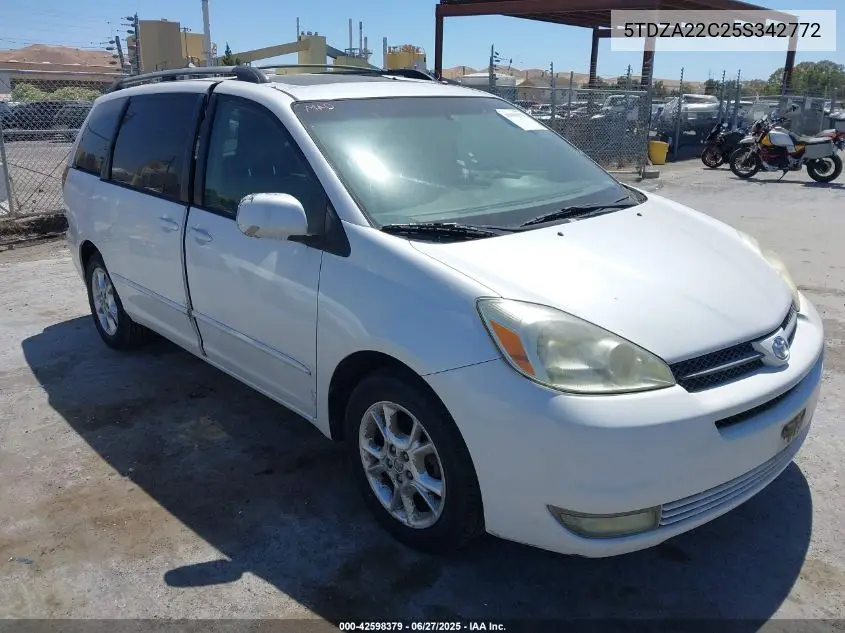 2005 Toyota Sienna Xle VIN: 5TDZA22C25S342772 Lot: 42598379