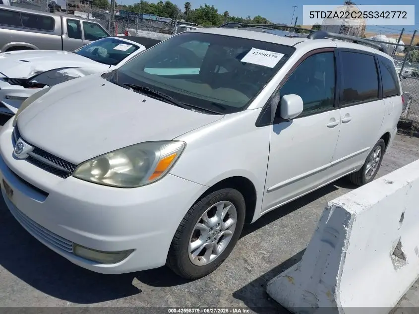 2005 Toyota Sienna Xle VIN: 5TDZA22C25S342772 Lot: 42598379
