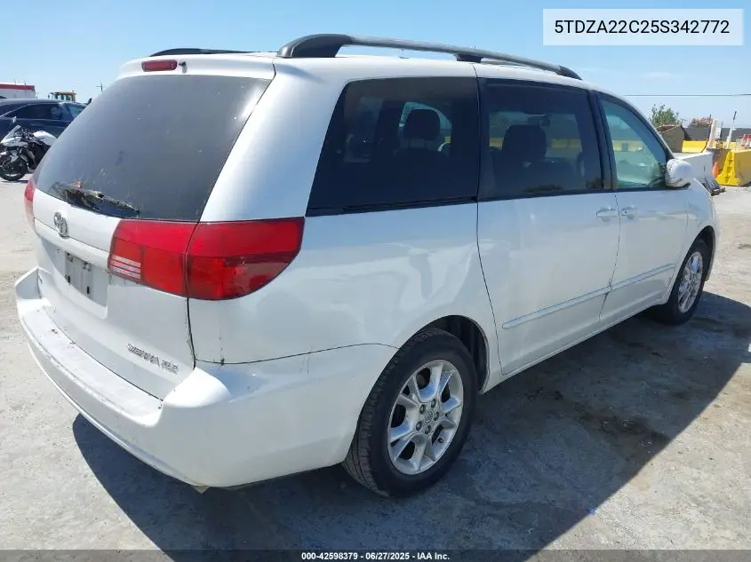 2005 Toyota Sienna Xle VIN: 5TDZA22C25S342772 Lot: 42598379