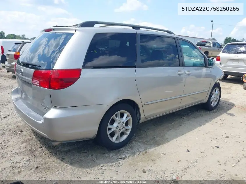 2005 Toyota Sienna Xle VIN: 5TDZA22C75S250265 Lot: 42617785