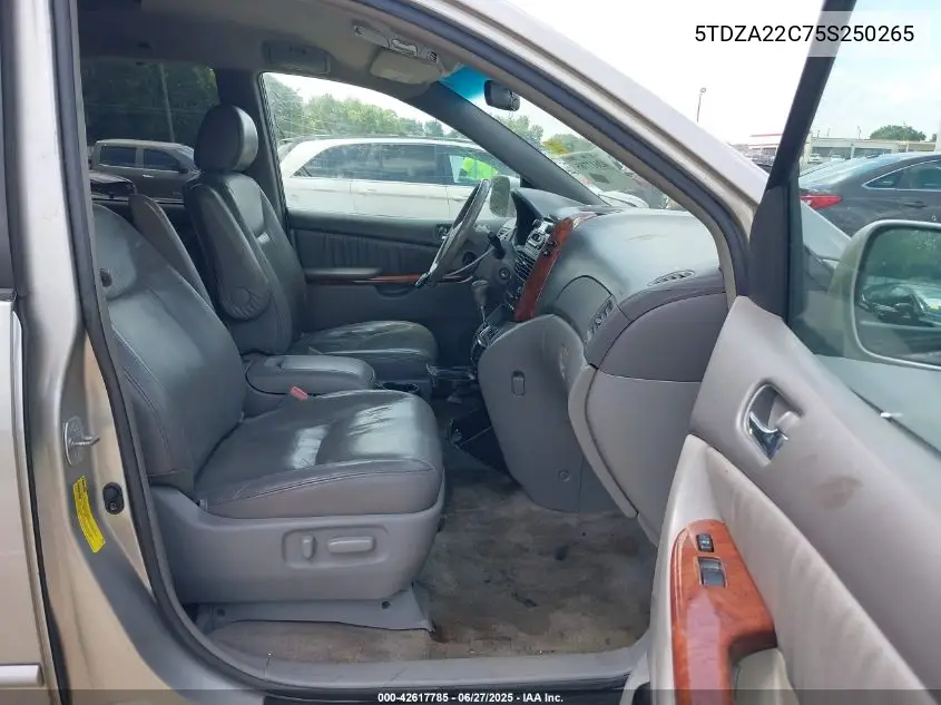 2005 Toyota Sienna Xle VIN: 5TDZA22C75S250265 Lot: 42617785