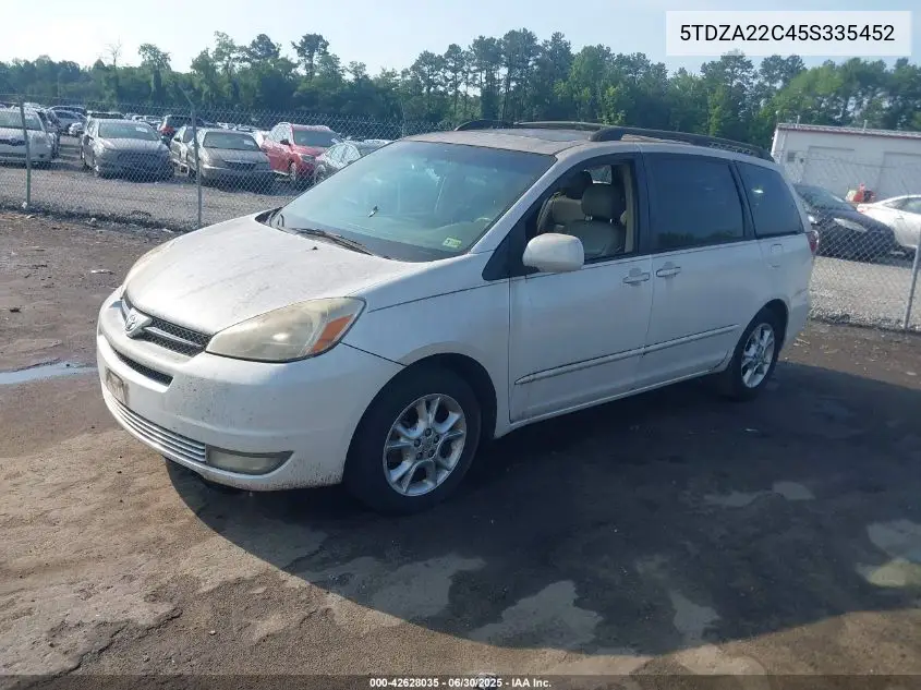 2005 Toyota Sienna Xle VIN: 5TDZA22C45S335452 Lot: 42628035
