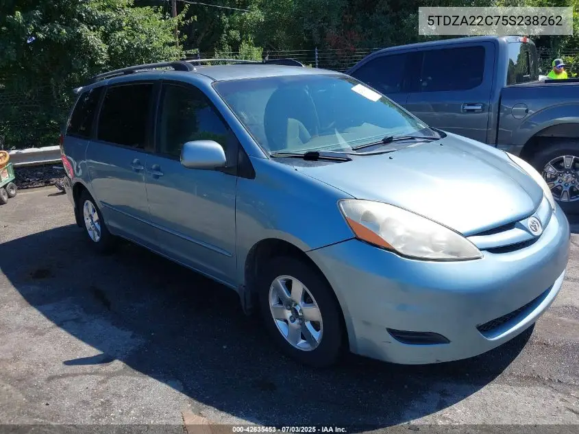 2005 Toyota Sienna Xle VIN: 5TDZA22C75S238262 Lot: 42635453