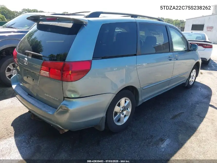 2005 Toyota Sienna Xle VIN: 5TDZA22C75S238262 Lot: 42635453