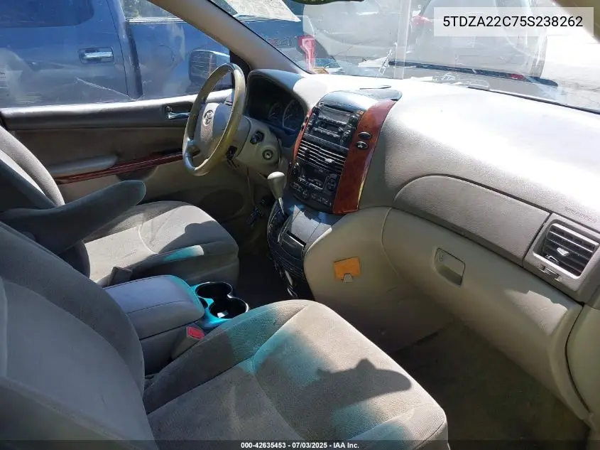2005 Toyota Sienna Xle VIN: 5TDZA22C75S238262 Lot: 42635453