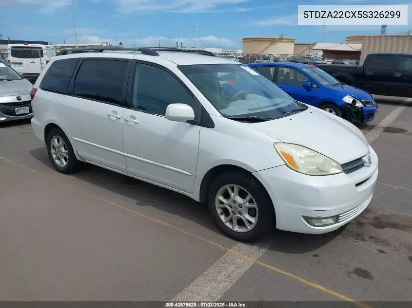 2005 Toyota Sienna Xle VIN: 5TDZA22CX5S326299 Lot: 42675625