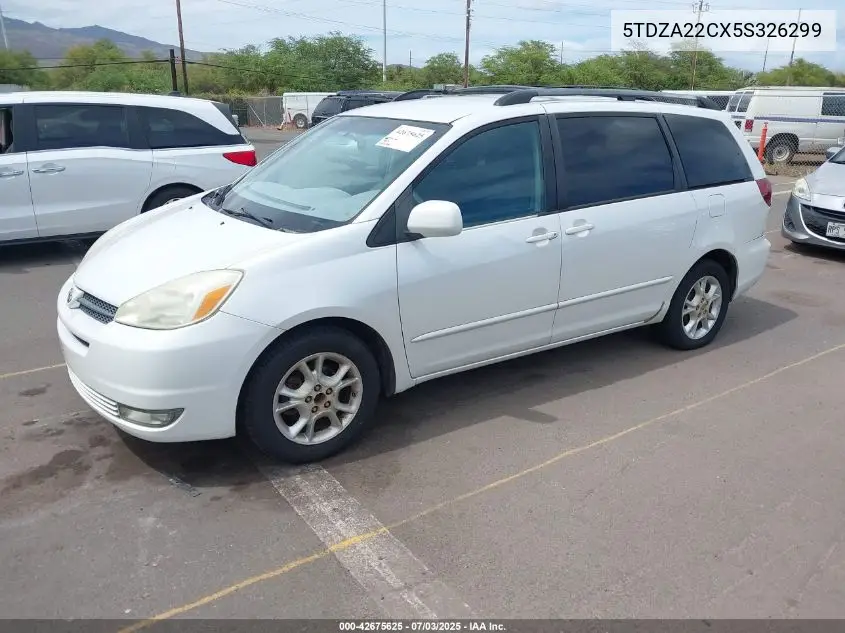 2005 Toyota Sienna Xle VIN: 5TDZA22CX5S326299 Lot: 42675625