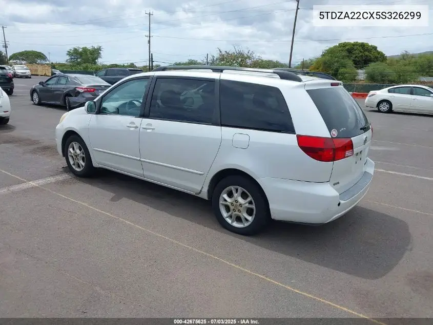 2005 Toyota Sienna Xle VIN: 5TDZA22CX5S326299 Lot: 42675625