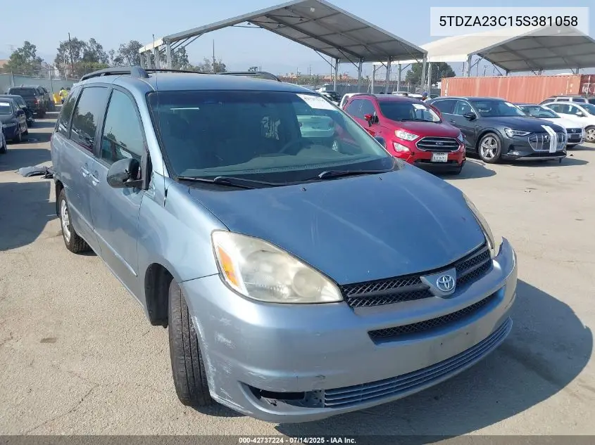 2005 Toyota Sienna Le VIN: 5TDZA23C15S381058 Lot: 42737224
