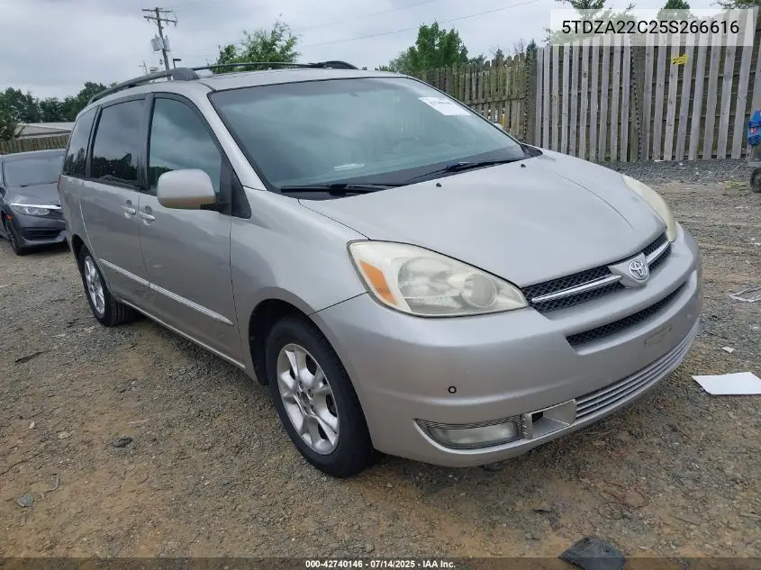2005 Toyota Sienna Xle Limited VIN: 5TDZA22C25S266616 Lot: 42740146